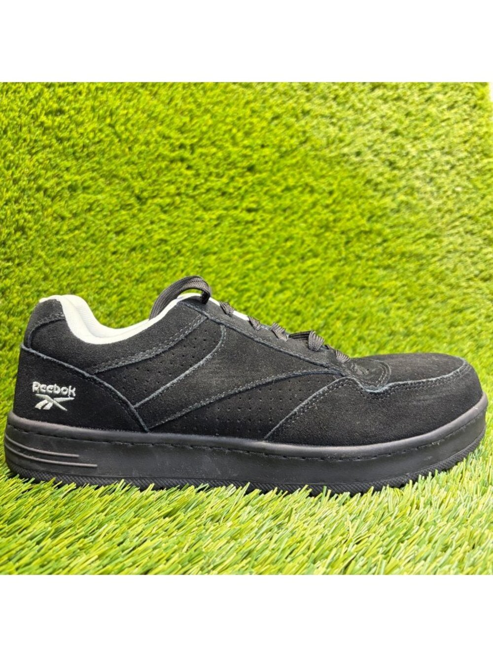 Reebok Soyay Mens Size 10W Black White Composite Toe Safety Work Shoes Sneakers